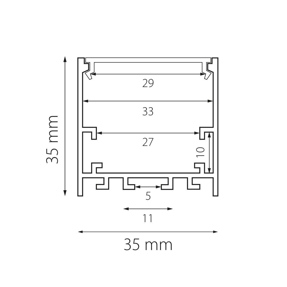 Профиль с рассеивателем Lightstar Profiled 419261