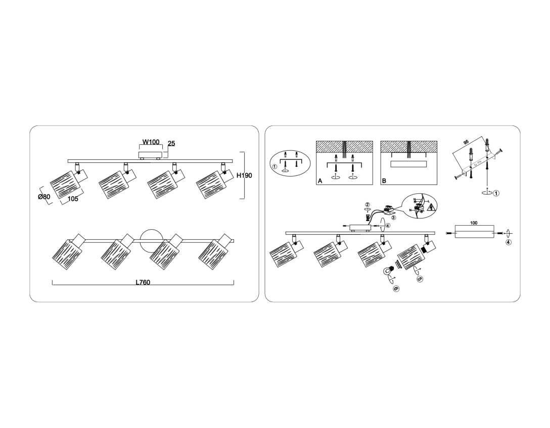 Настенно-потолочный спот Ambrella light TRADITIONAL TR8666