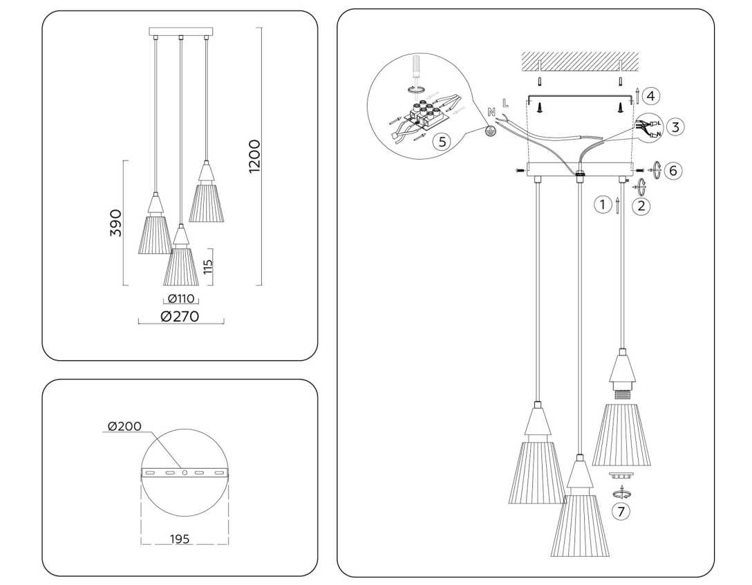 Подвесной светильник Ambrella light High Light LH58112