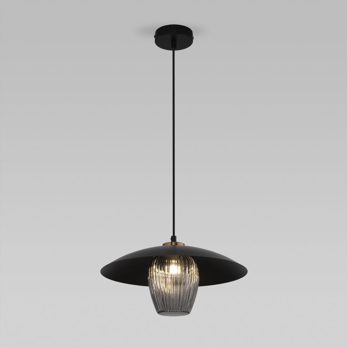 Подвесной светильник Eurosvet Kamari 50259/1 черный/дымчатый