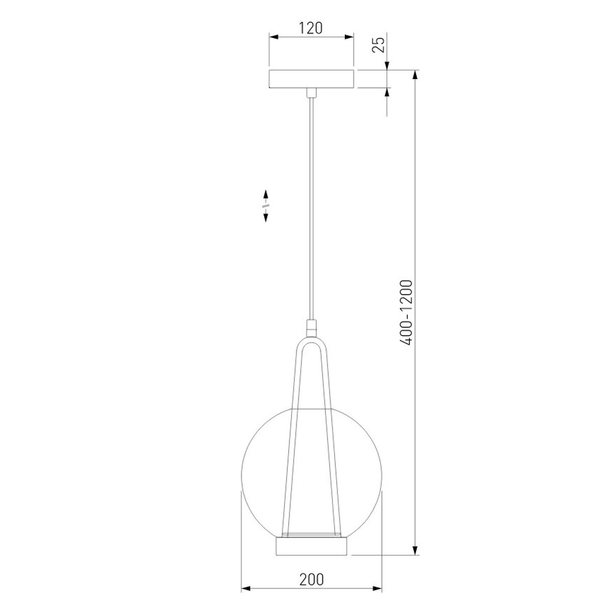 Подвесной светодиодный светильник Eurosvet Frasco 50267/1 LED черный