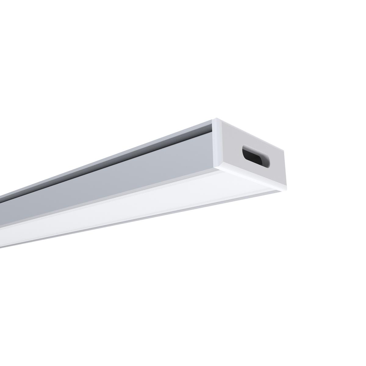 Профиль накладной с рассеивателем серебро 1м. OGM GM-08-05