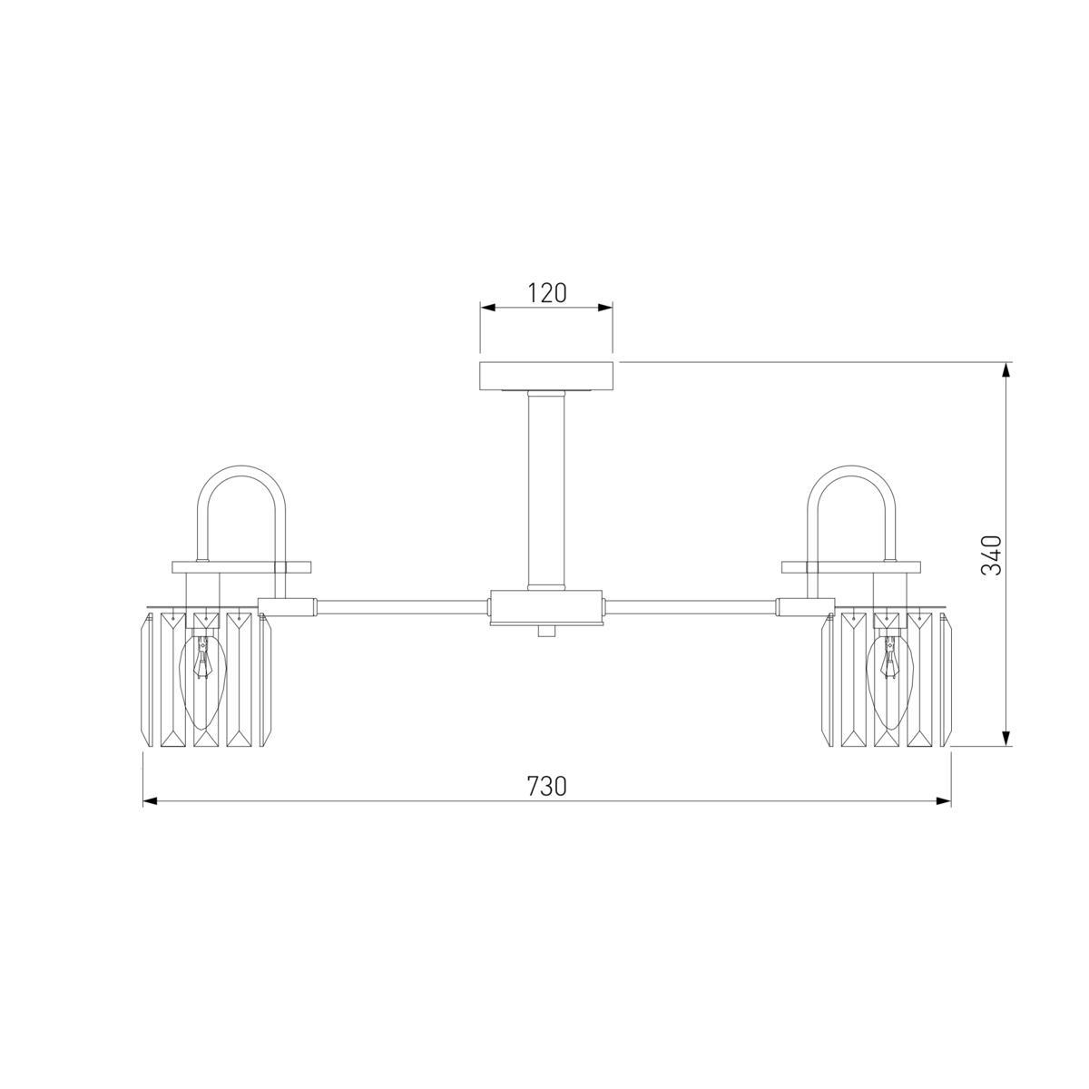 Потолочная люстра Eurosvet Tenia 70090/8 графит