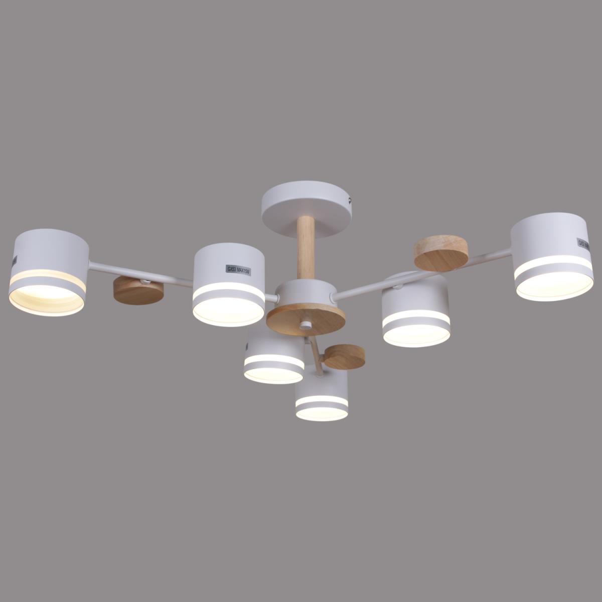 Люстра Reluce 68730-0.3-06 GX53 WH+WOOD