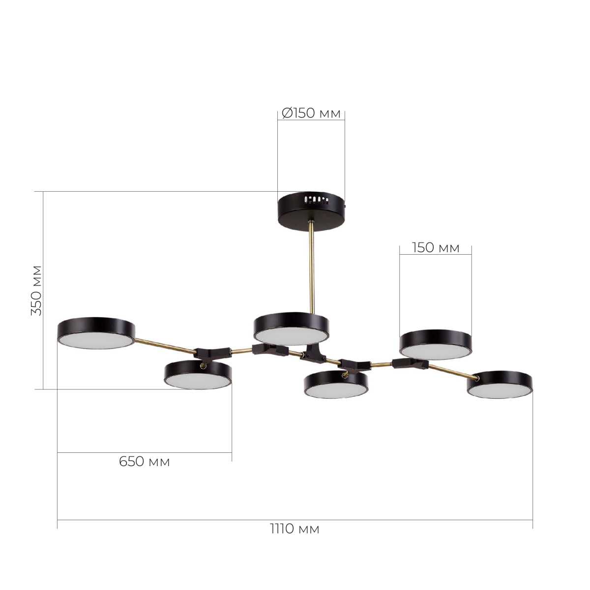 Потолочная светодиодная люстра Evoluce Monta SLE6004-402-06