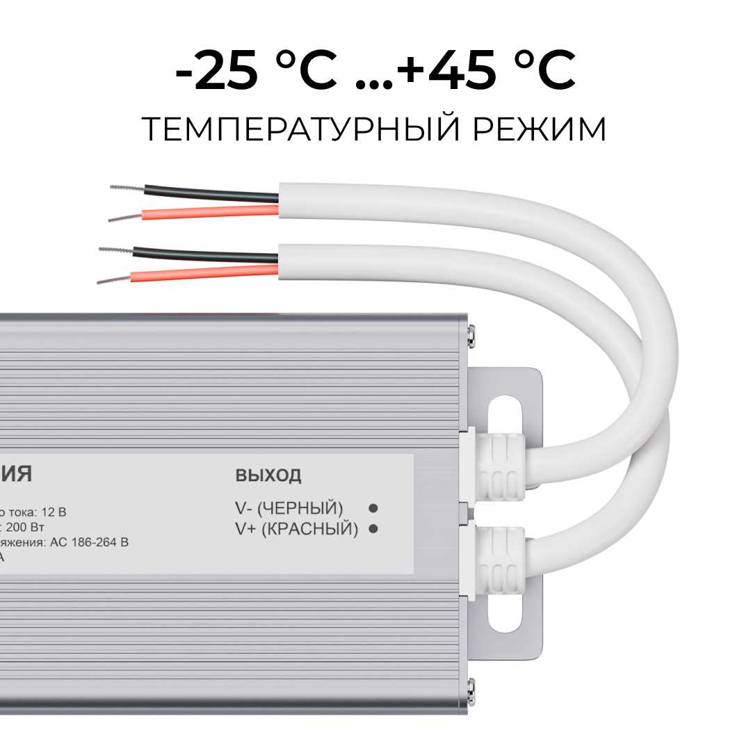 Блок питания OGM 12V 200W IP67 16,6A PS3-85
