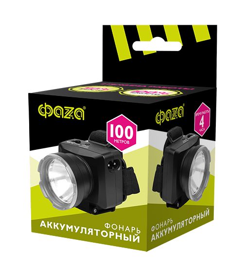 Налобный светодиодный фонарь ФАZA аккумуляторный 70 лм 72х66 AccuFH7-L1W-bk