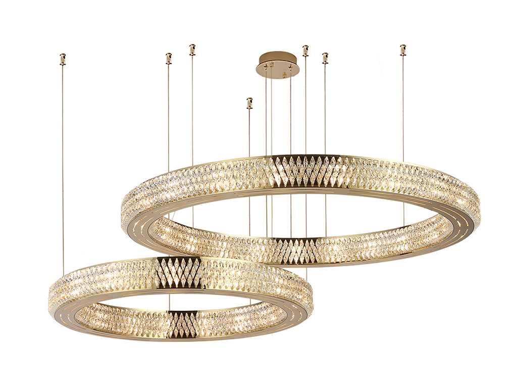 Горизонтальная композиция Newport 8560 из двух колец золото №186 S8560_186G