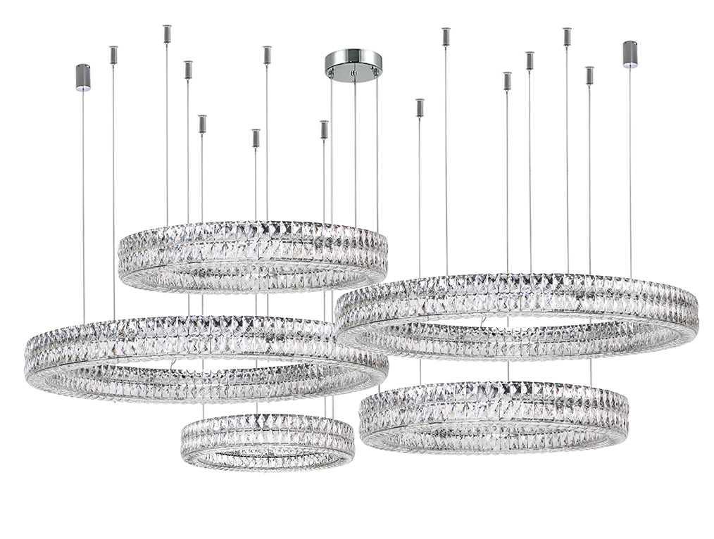 Горизонтальная композиция Newport 8550 из пяти колец хром №178 S8550_178CH
