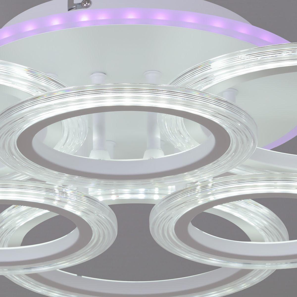 Потолочная светодиодная люстра Reluce 09812-3.3-3+3A WH (RGB)