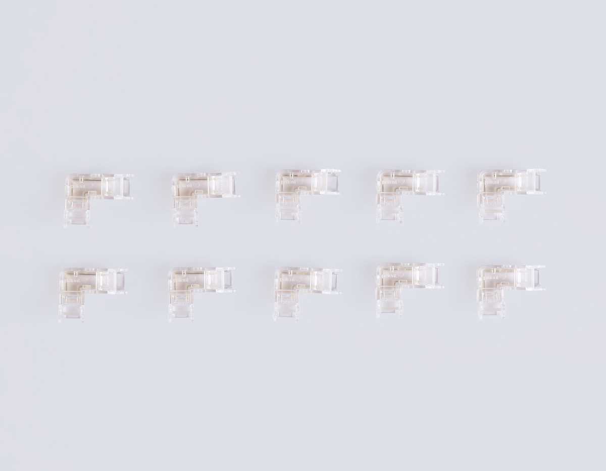 Соединитель угловой AMBRELLA LIGHT ILLUMINATION COB 12/24V для лент 5mm (2 конт.) (10шт. в комплекте) GS6841