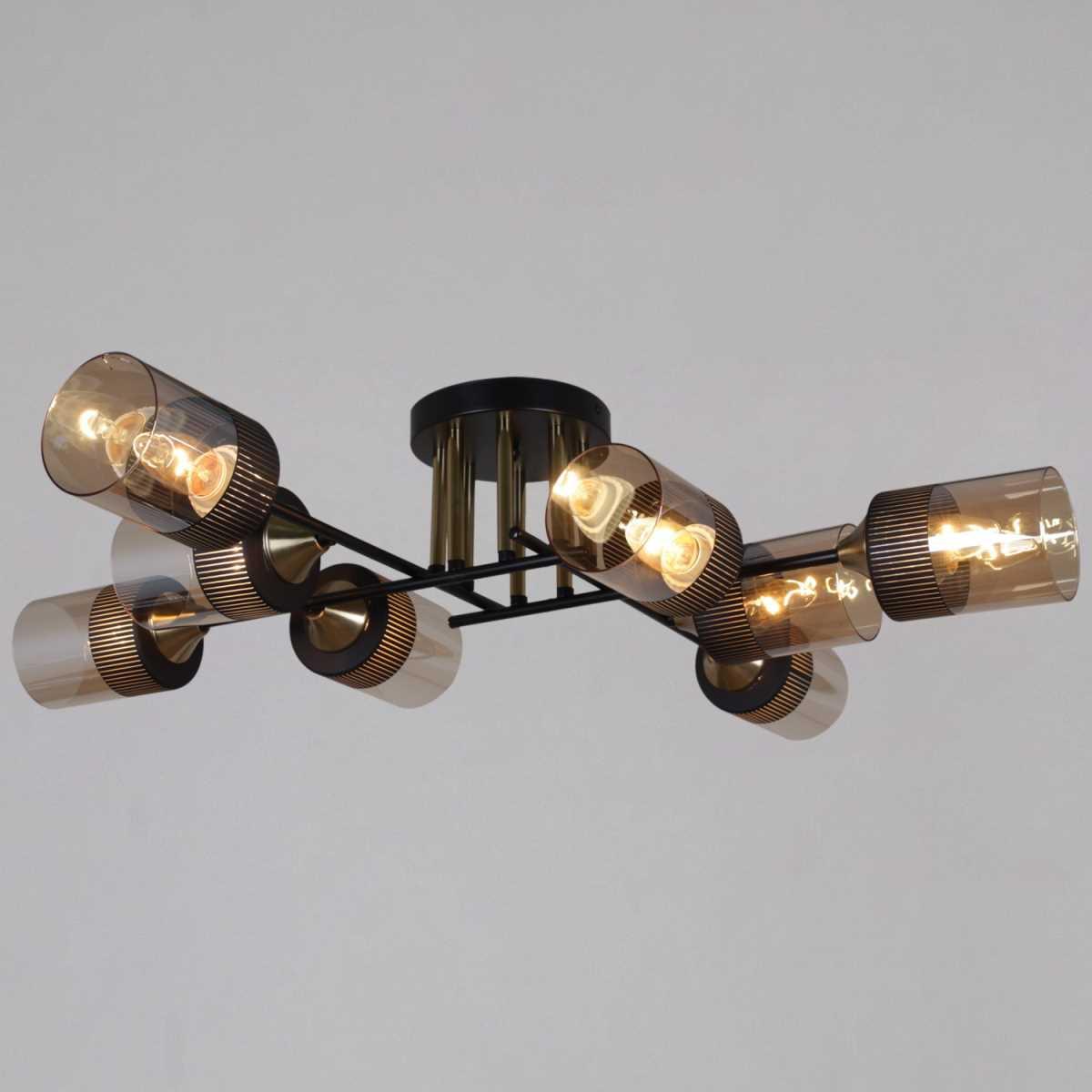 Потолочная люстра Reluce 48460-0.3-08 BK+COPPER