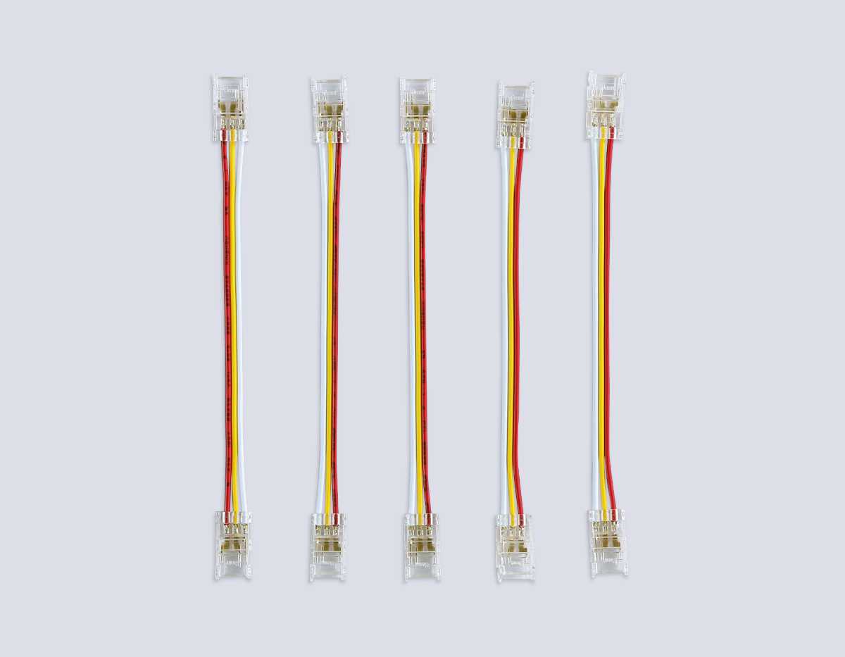 Соединитель гибкий двухсторонний AMBRELLA LIGHT ILLUMINATION COB CCT 12/24V для лент 8mm(3 конт.) (5шт. в комплекте) GS7911