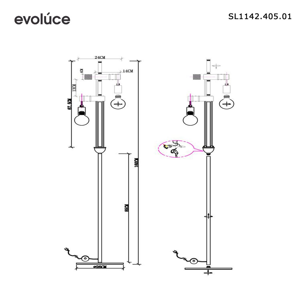 Торшер Evoluce Bagetti SL1142.405.01