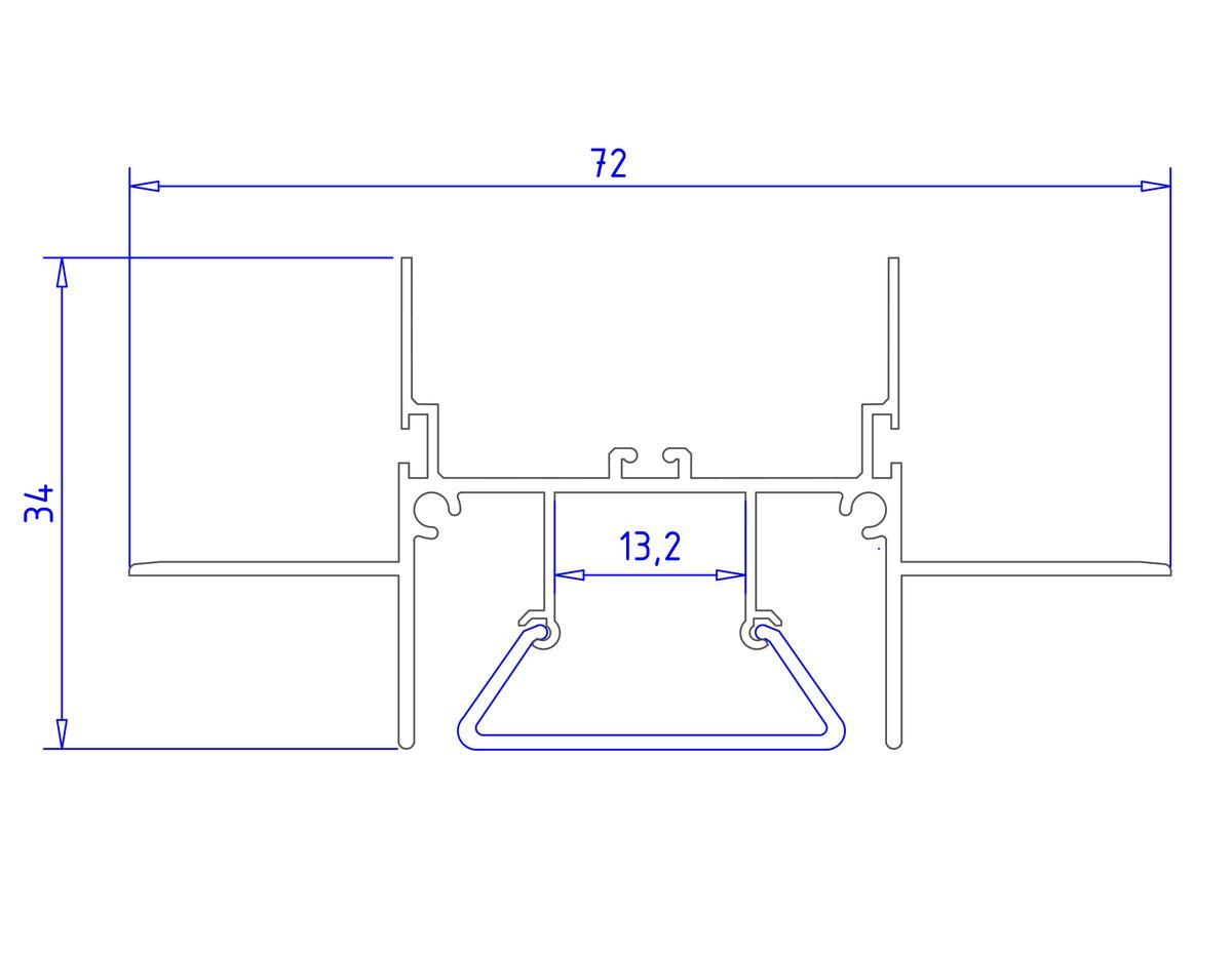 Встраиваемый профиль с рассеивателем Ambrella Illumination GP4000AL