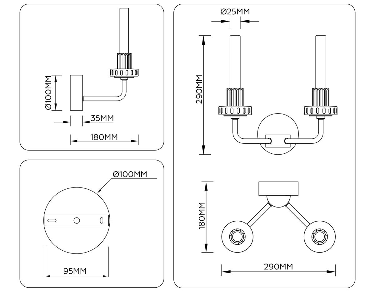 Настенный светильник Ambrella Light HIGH LIGHT LH53130