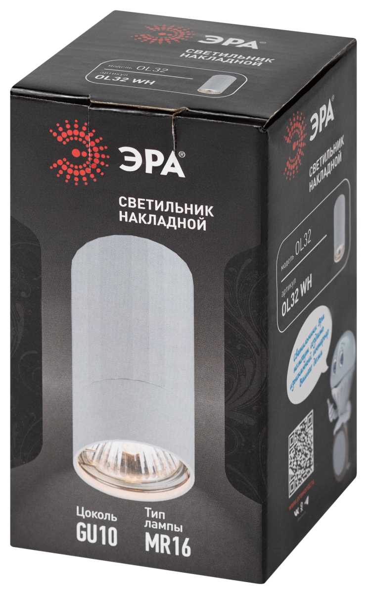 Настенно-потолочный светильник ЭРА OL32 WH Б0056377