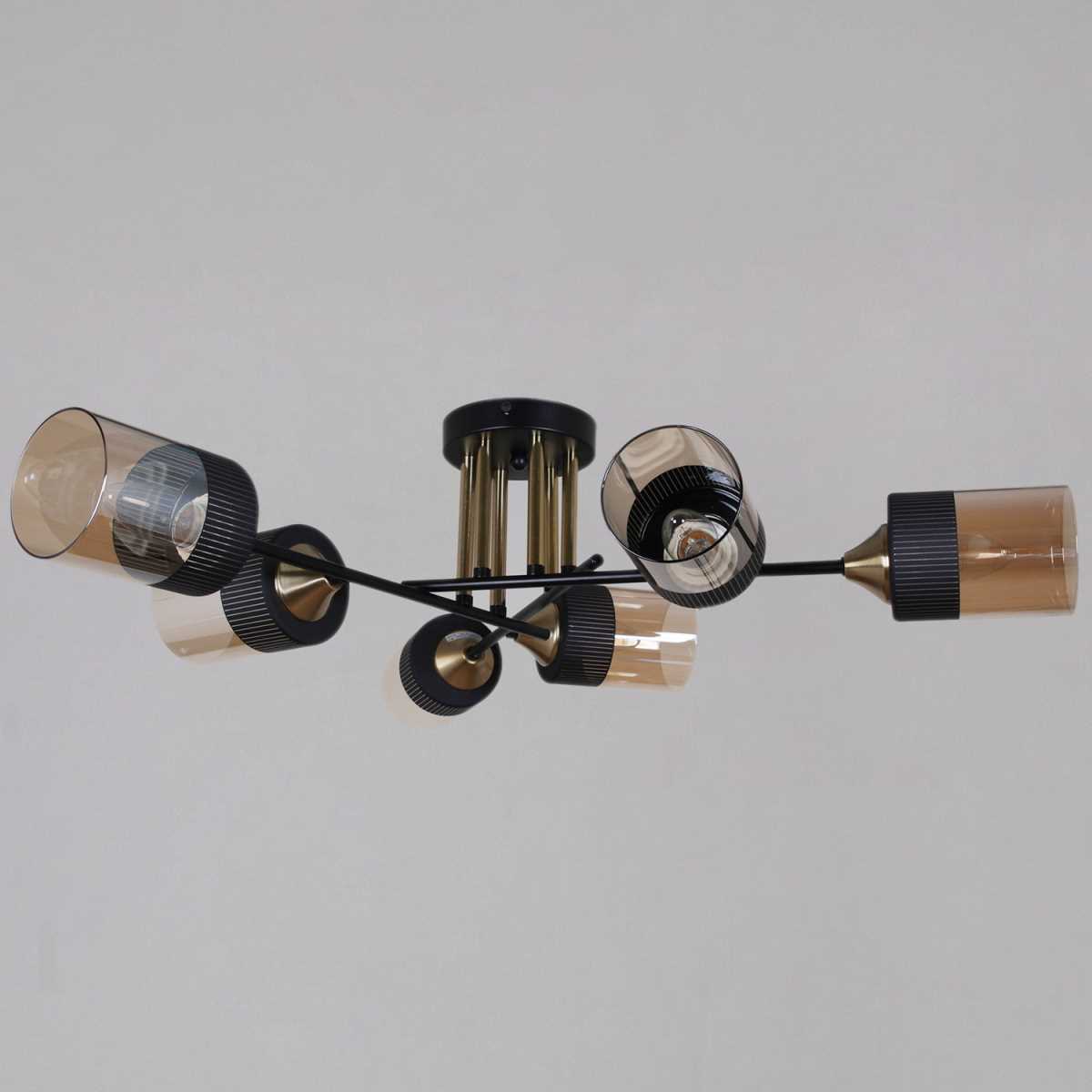 Потолочная люстра Reluce 48460-0.3-06 BK+COPPER