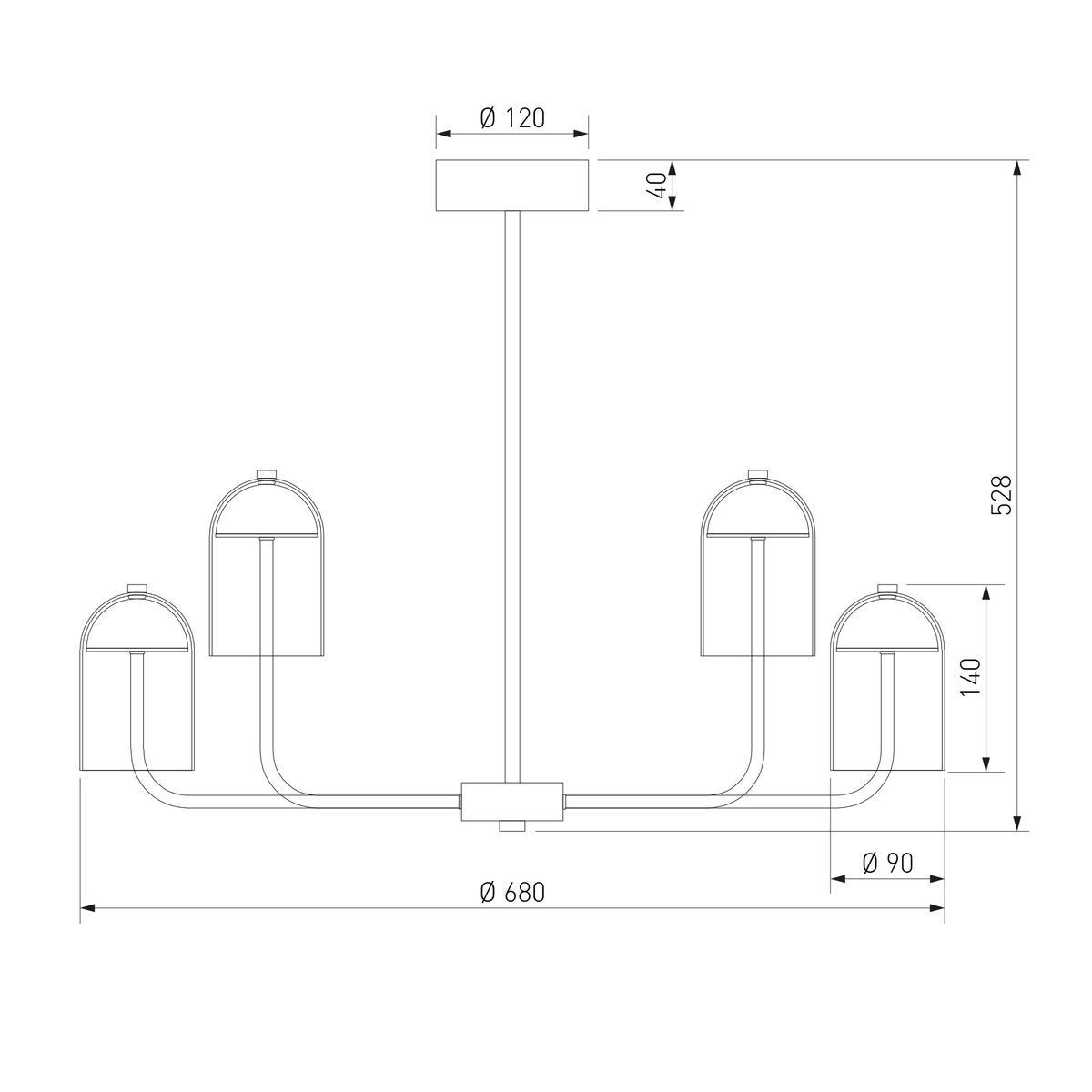 Подвесная люстра Eurosvet Palm 208056 LED латунь a072227