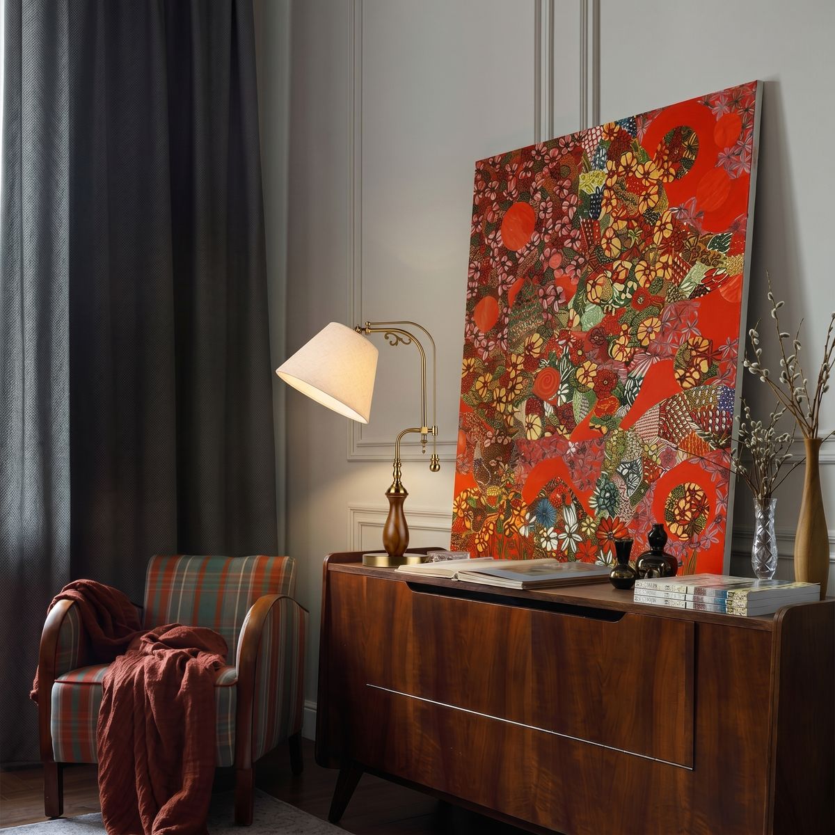 Настольная лампа Loft IT Elaine 10569T Dark wood