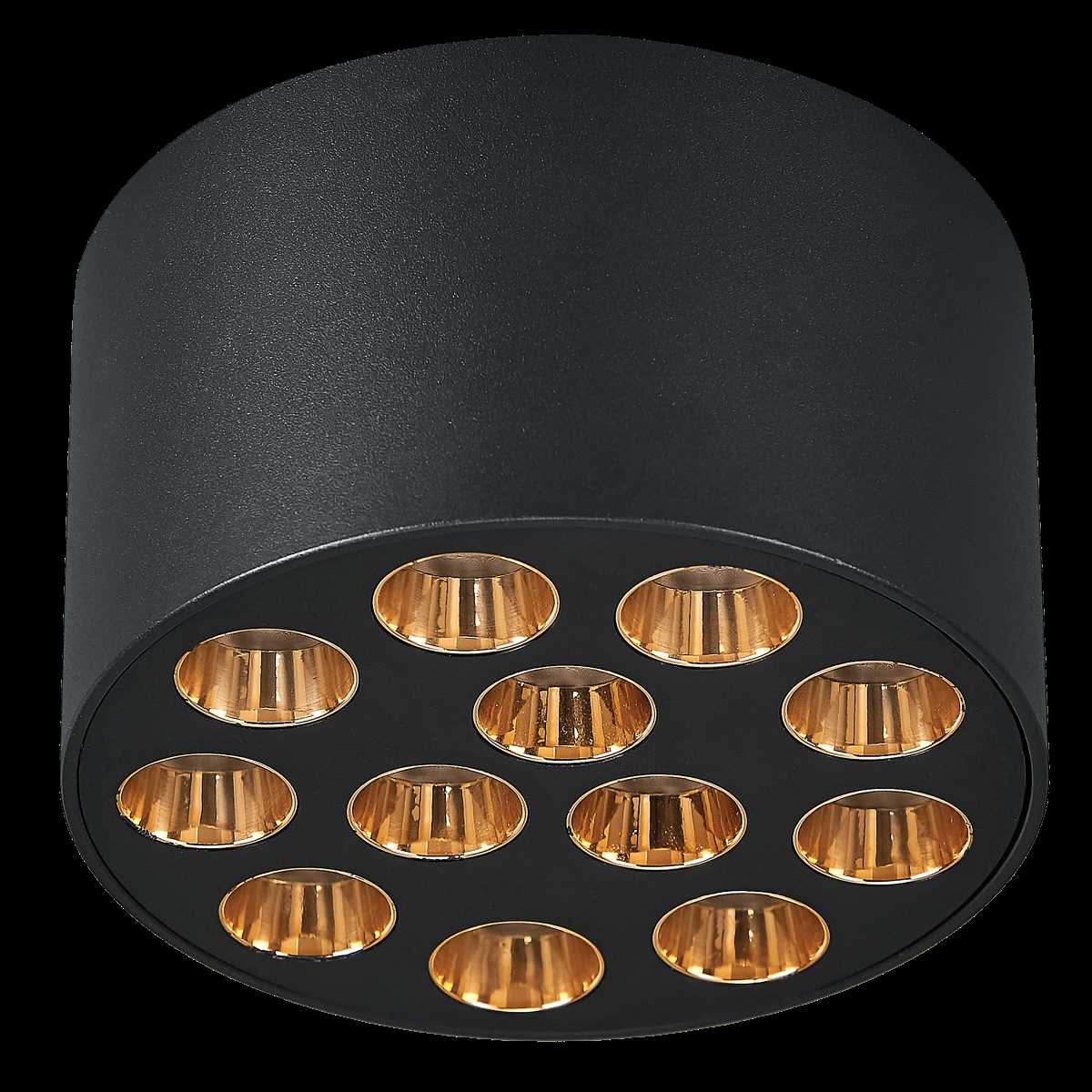 Светильник потолочный 9W 750LM 4000K, черный/золото Guarda Lightstar 080942