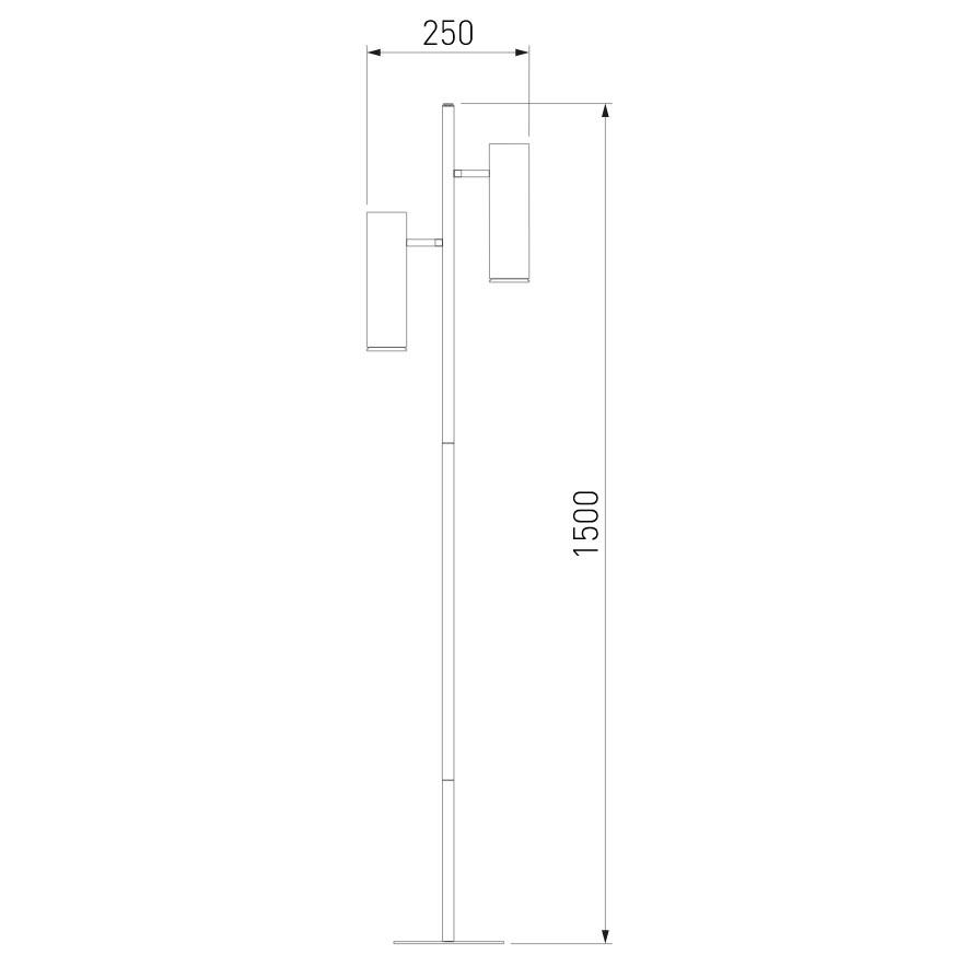 Торшер Eurosvet Barre 01087/2 черный