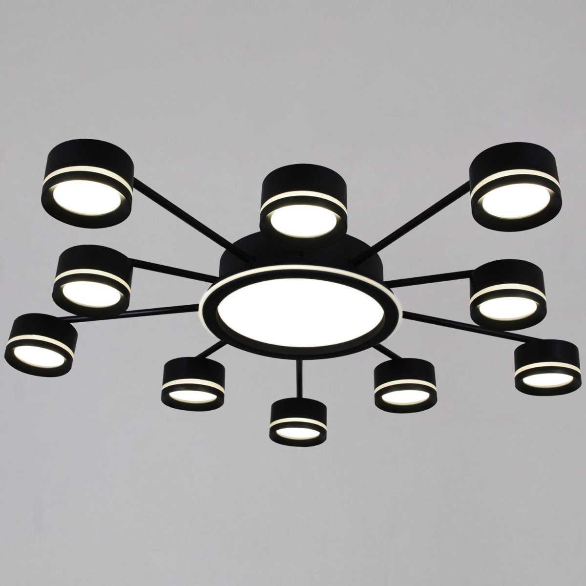 Потолочная люстра Reluce 20590-0.3-5+5+1 Black