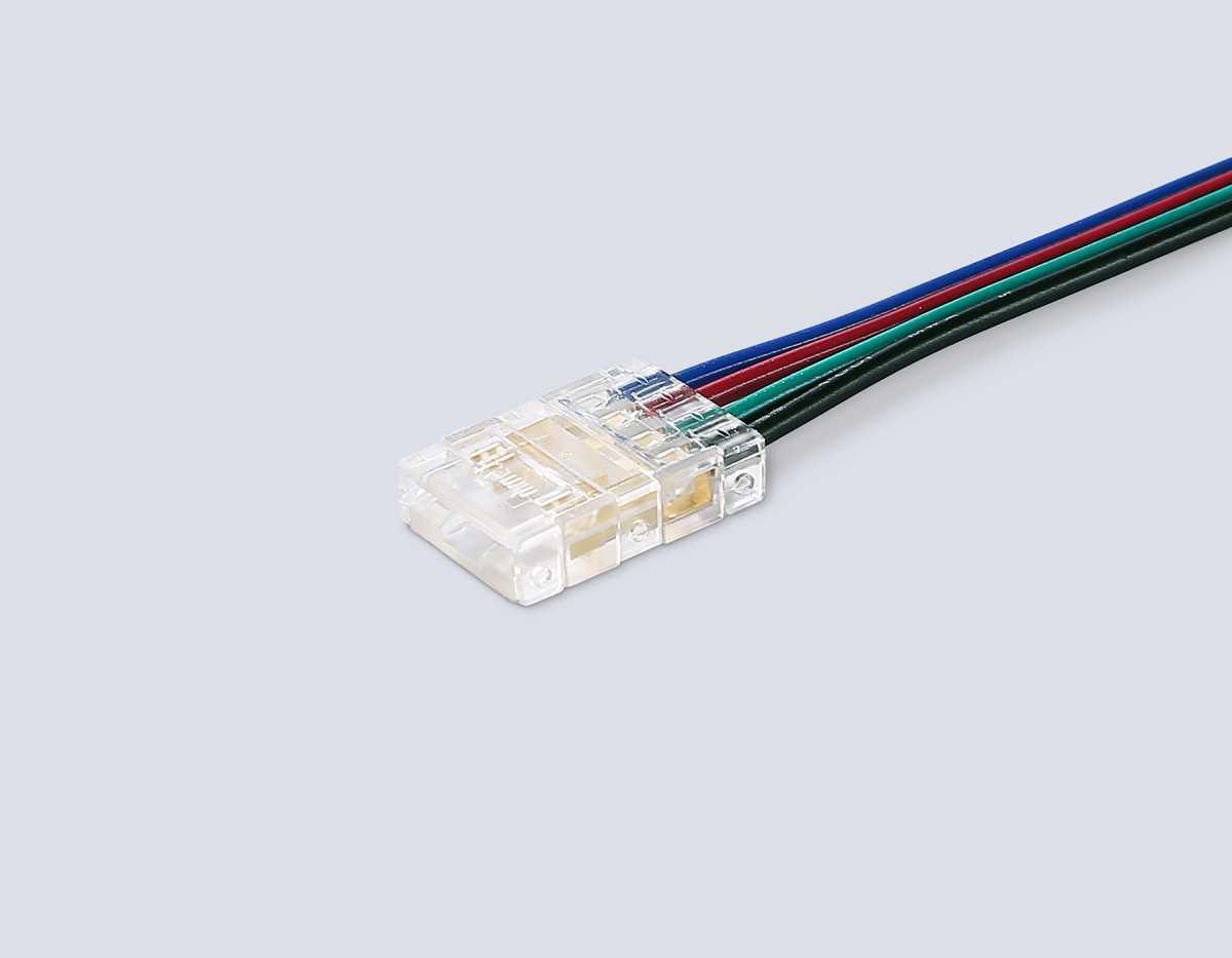 Соединитель гибкий односторонний AMBRELLA LIGHT ILLUMINATION COB RGB 12/24V для лент 10mm (4 конт.) (5шт. в комплекте) GS7411