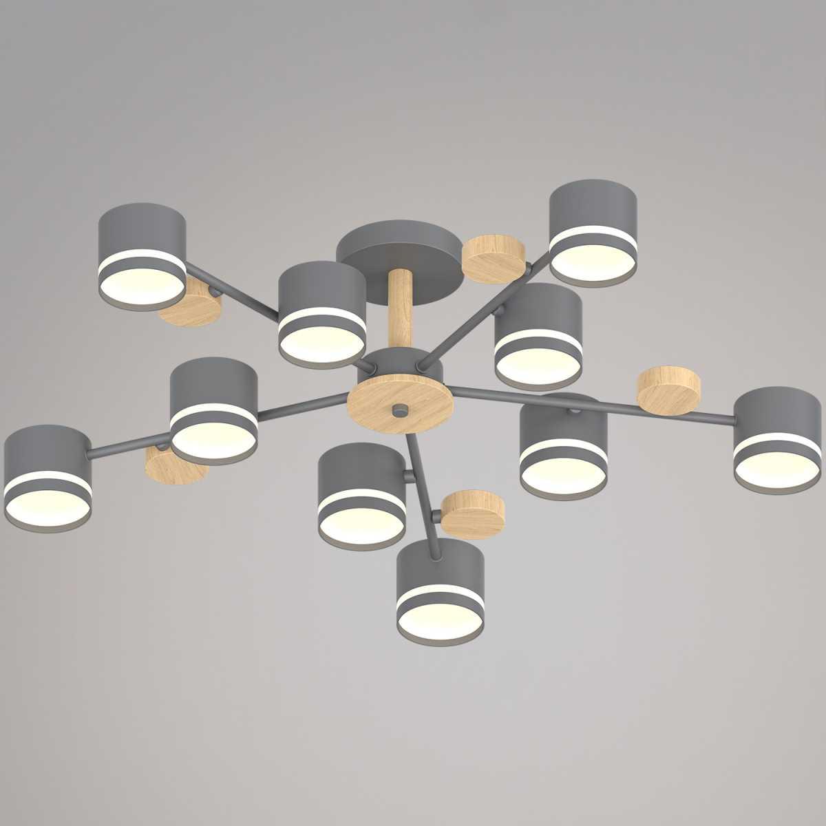 Люстра Reluce 68730-0.3-10 GX53 GREY+WOOD
