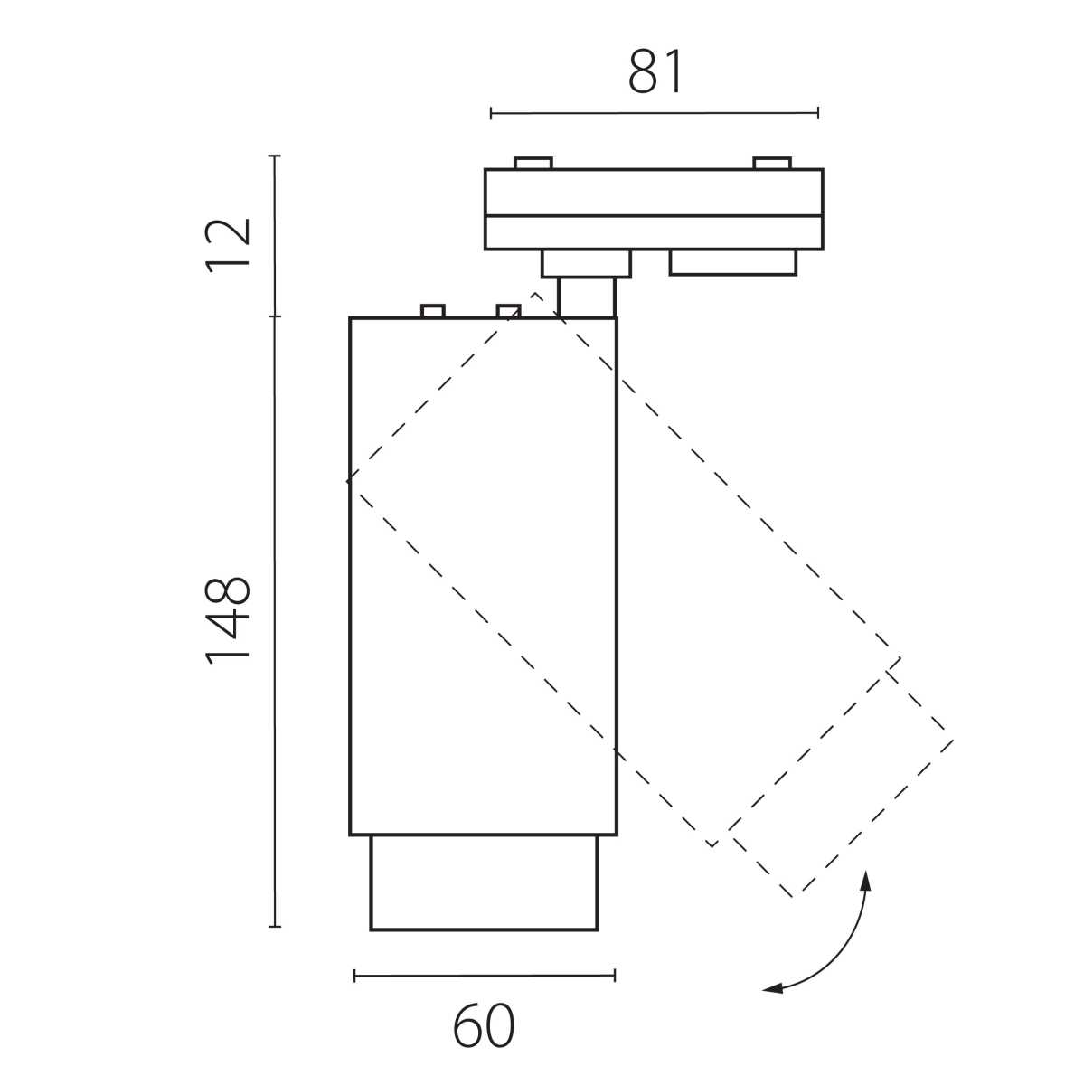 Светильник светодиодный трековый профессиональный с выбором мощности, цветовой температуры и угла освещения д/трековых систем BARRA Fuoco P+CCT Lights