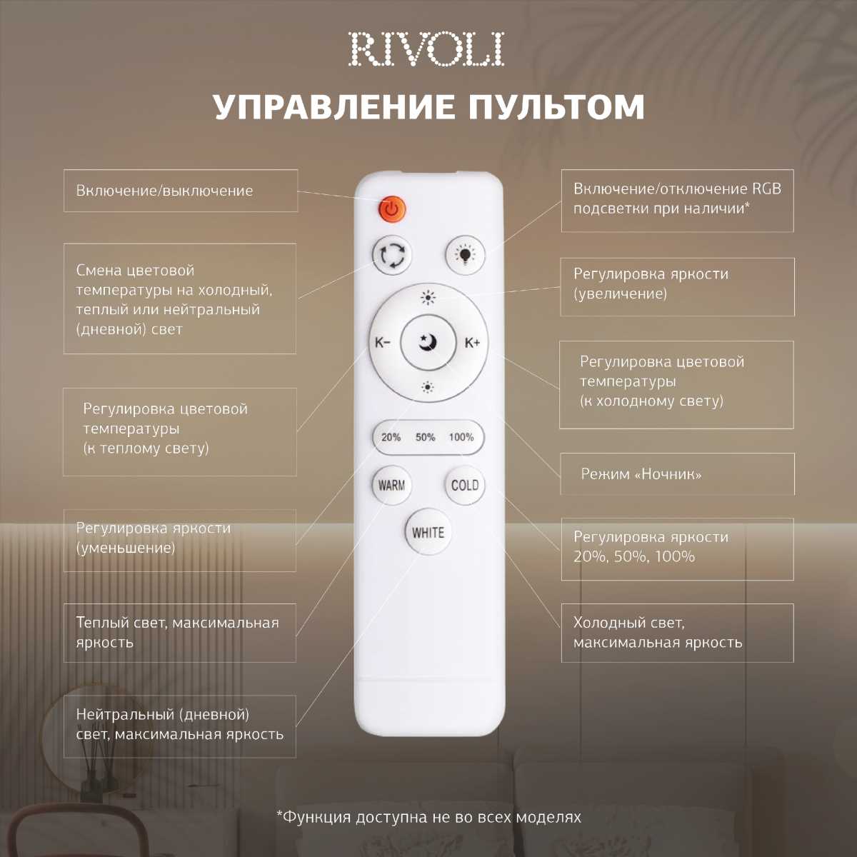 Потолочная светодиодная люстра Rivoli Immakoleta 6175-703 Б0068343