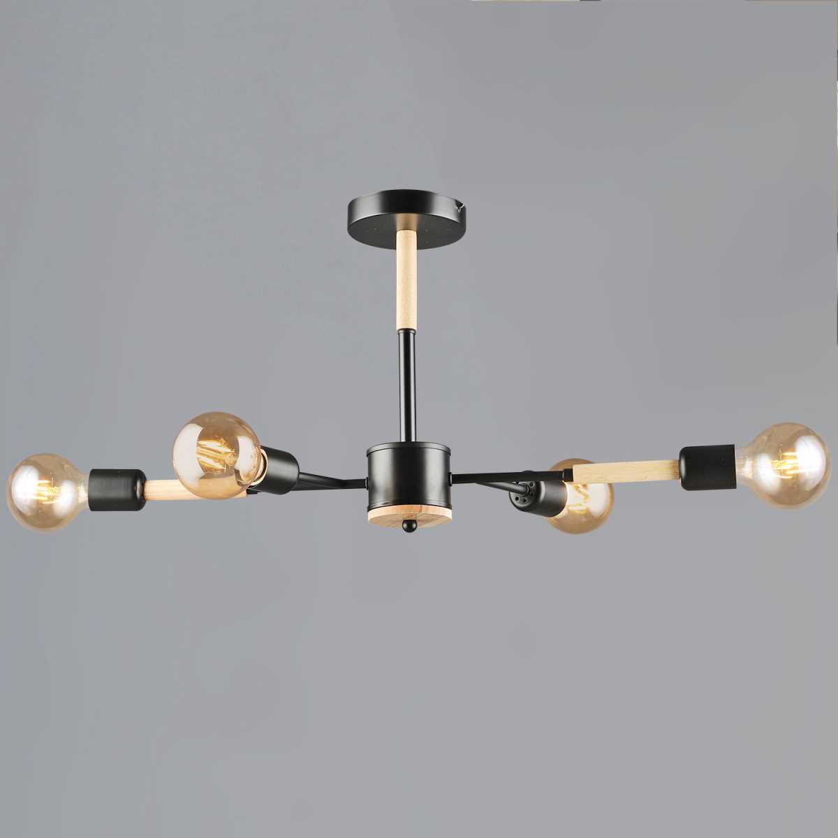 Люстра Reluce 99960-0.3-04 BK+WOOD