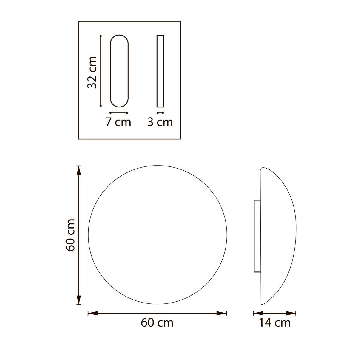 Светильник настенно-потолочный 15W 1200Lm 3000K, белый Genova Lightstar 610666