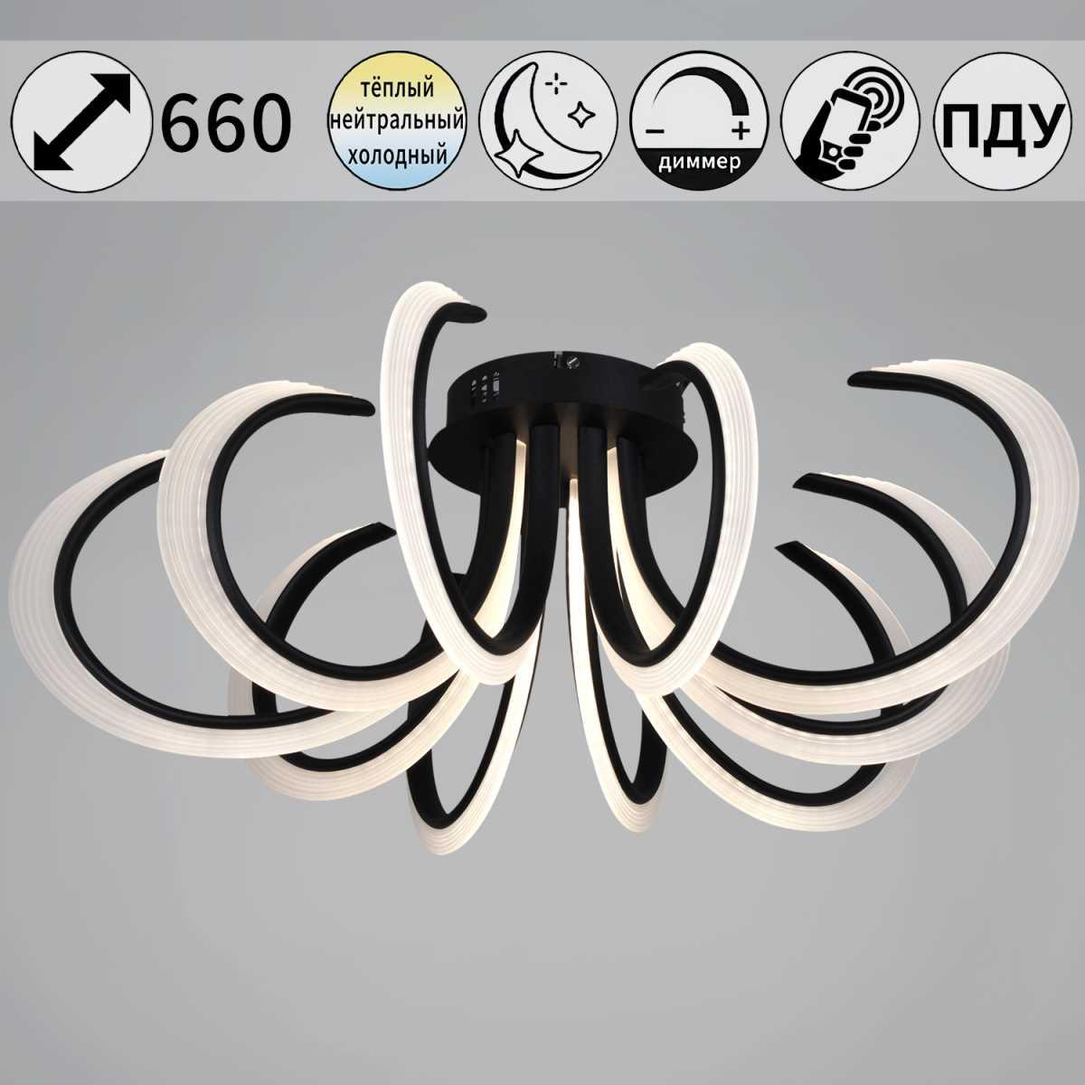 Потолочный светильник Reluce 74390-0.3-5+5 black