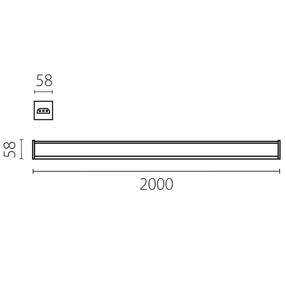 Светильник линейный 80W Trito Lightstar 456807