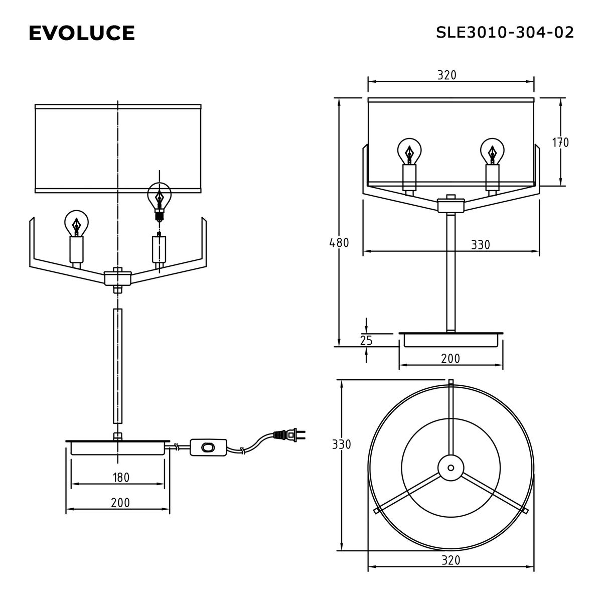 Настольная лампа Evoluce LINTON SLE3010-304-02