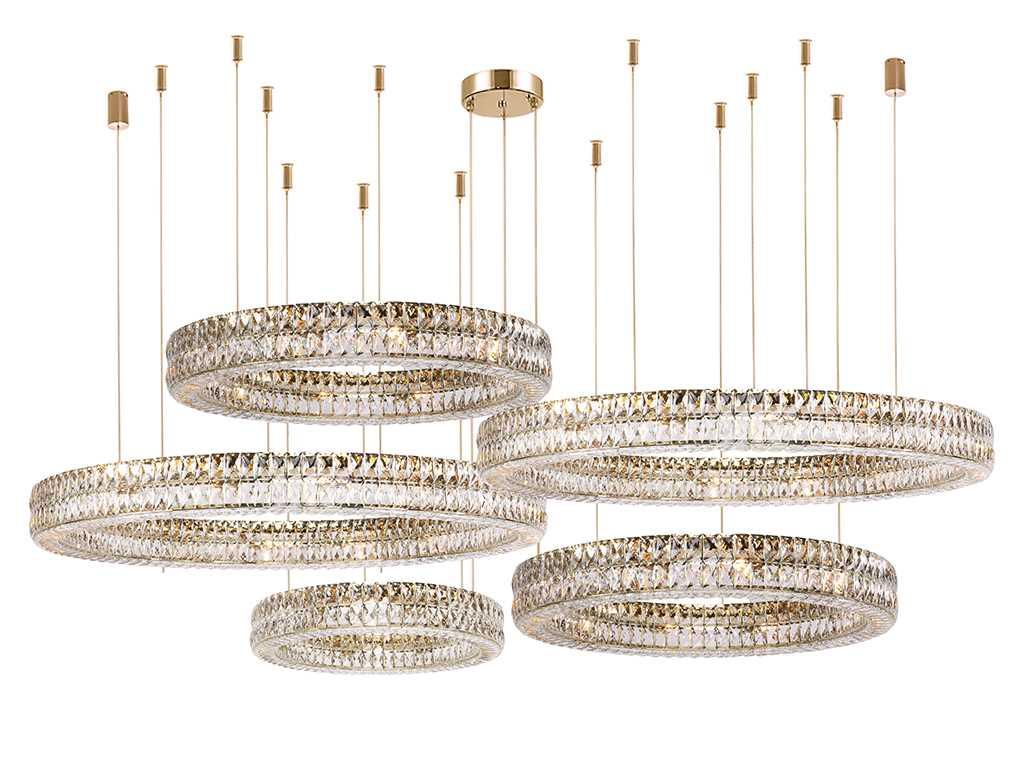 Горизонтальная композиция Newport 8550 из пяти колец золото №177 S8550_177G
