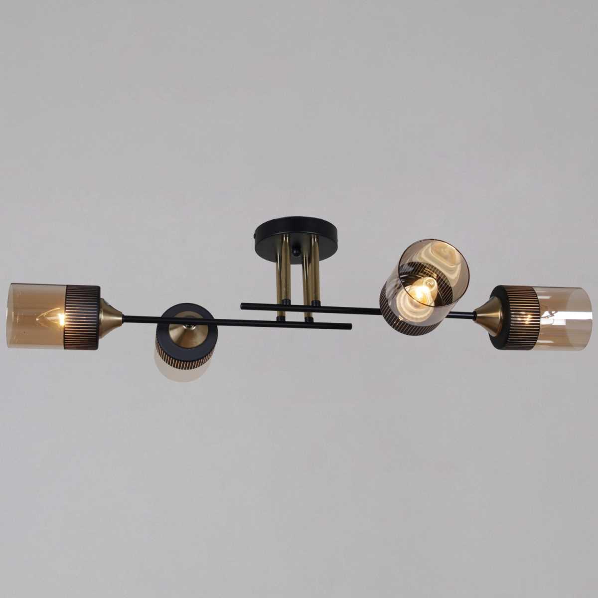Потолочная люстра Reluce 48460-0.3-04 BK+COPPER