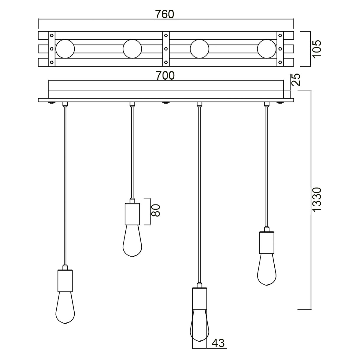 Подвесной светильник Vele Luce Tendenza VL6492P14