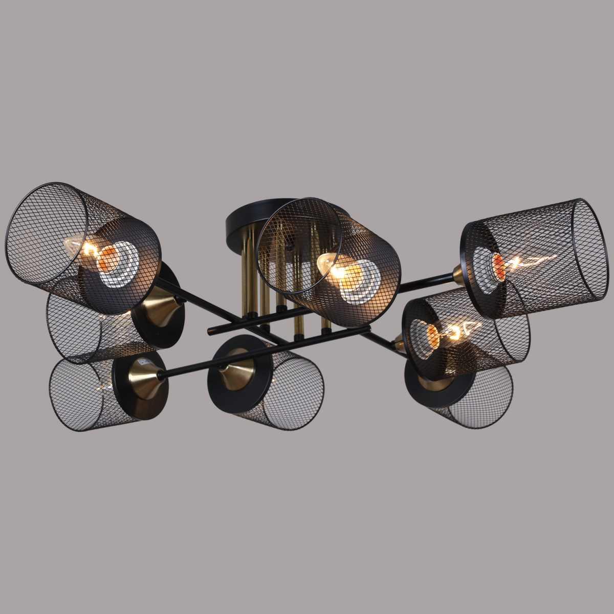 Потолочная люстра Reluce 38460-0.3-08 BK+COPPER