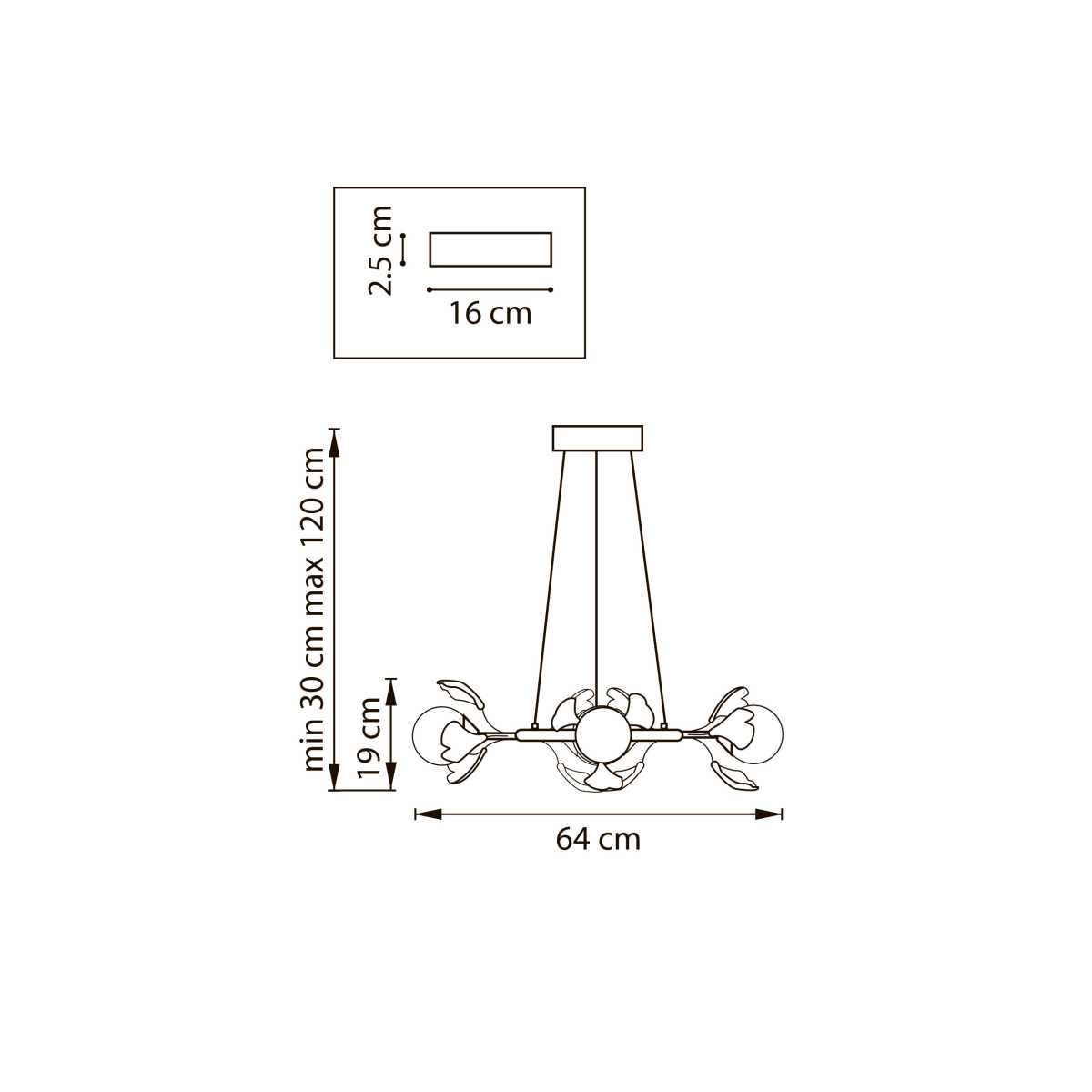 Люстра подвесная Ceramo BW Lightstar 799067