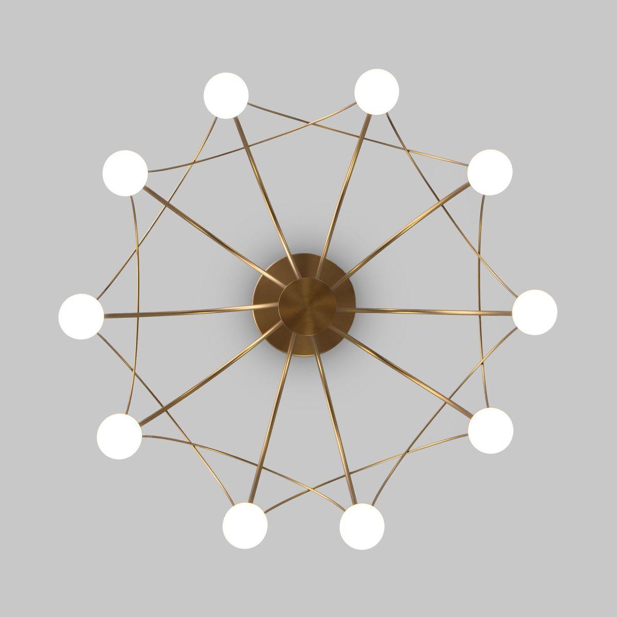 Потолочная светодиодная люстра Eurosvet Ragno 90031/10 LED золото