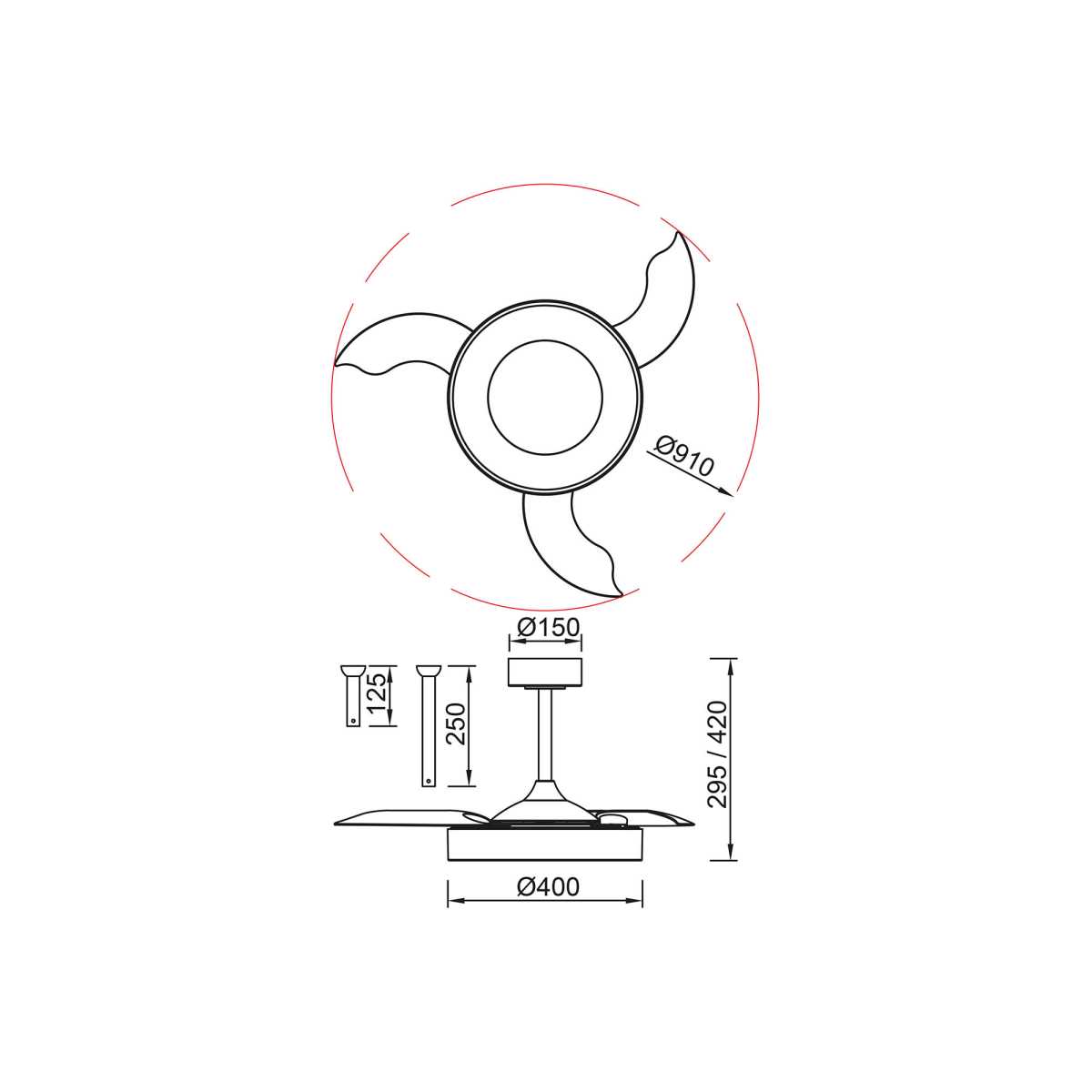 Люстра-вентилятор Mantra NISEKO FAN S 9064