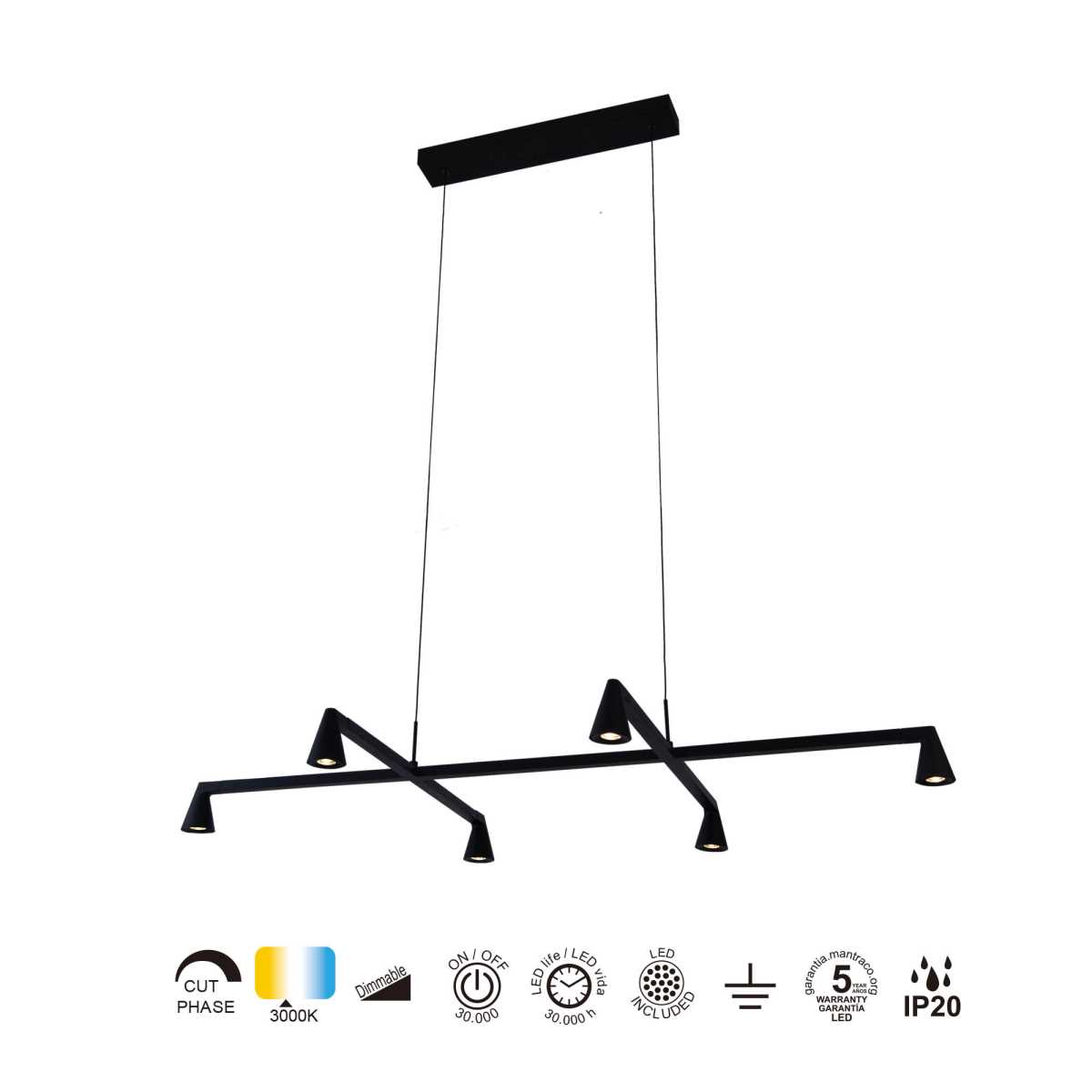 Подвесная люстра Mantra Africa 9409