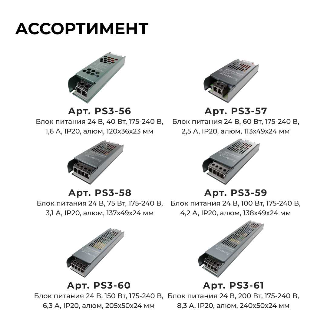 Блок питания OGM PS3-61