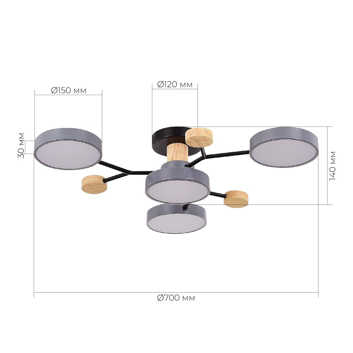 Потолочная светодиодная люстра Evoluce FAEMA SLE6006-702-04