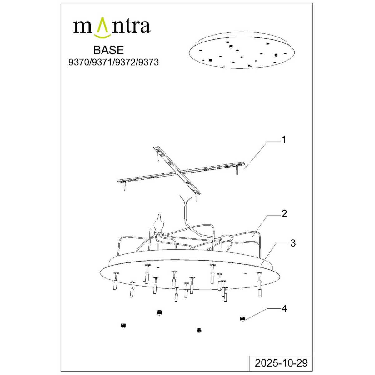 Подвесная люстра Mantra Boomerang 9373+9240 (14L)