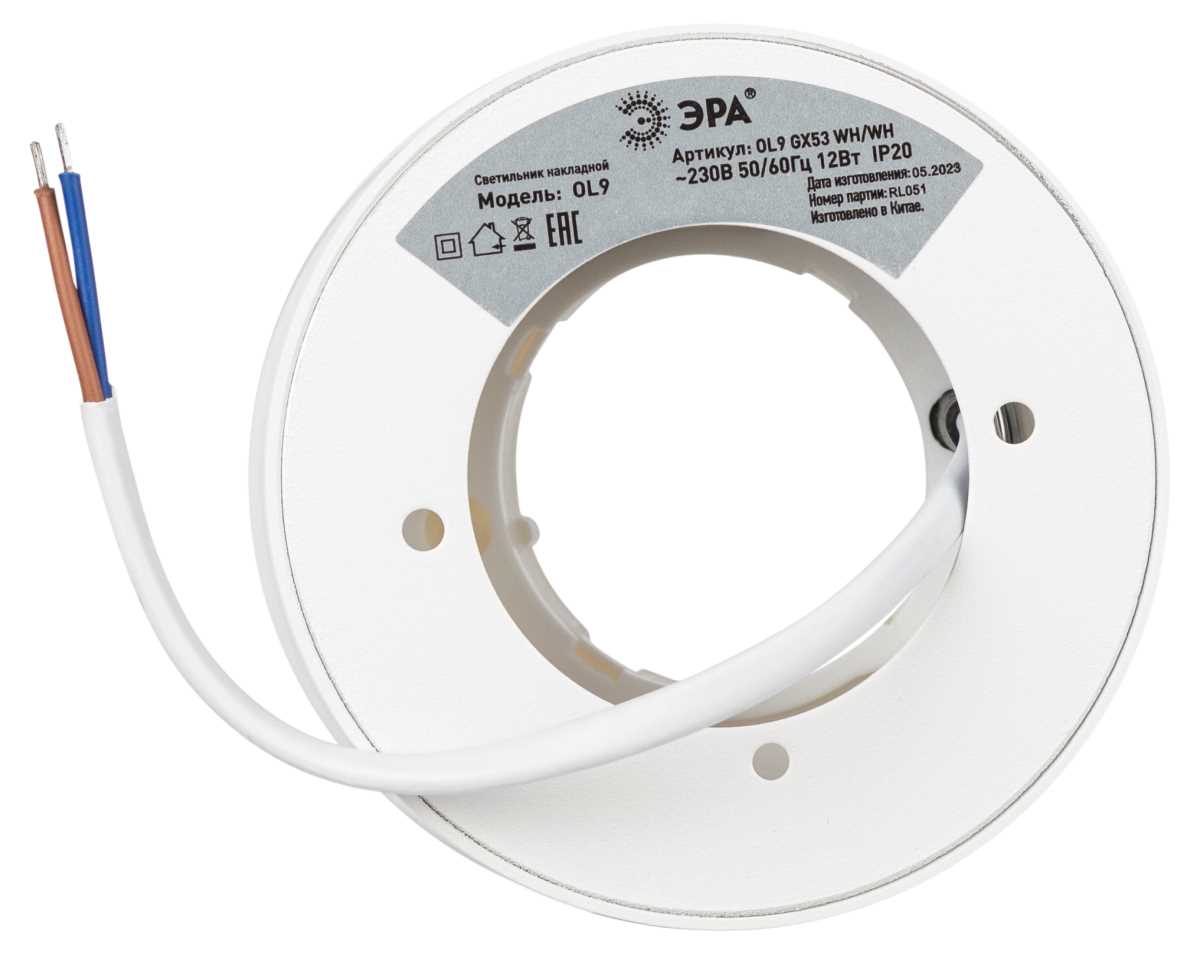 Накладной светильник ЭРА OL9 GX53 WH/WH Б0048541