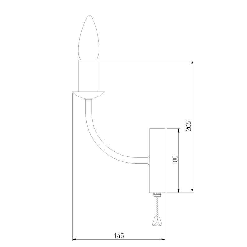 Бра Eurosvet Santi 60139/1 золото