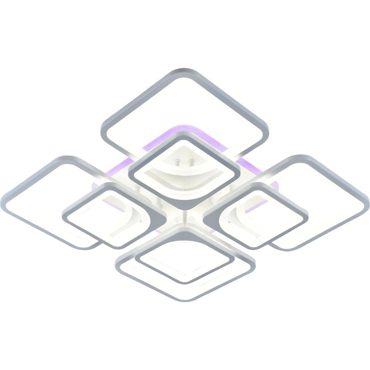 Потолочная светодиодная люстра Reluce 11005-0.3-4+4RGB WH(RGB)